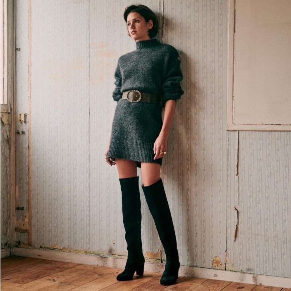 NWT Sezane Emilia Thigh High Suede Boots